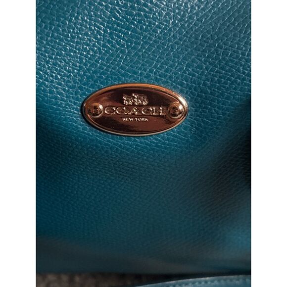 Coach Mini Bennett Teal Satchel/ Crossbody Handbag - Picture 9 of 9